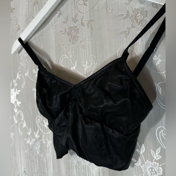 Commando Faux Leather Bralette Top Revolve  – Black – Size Small - Picture 9 of 11